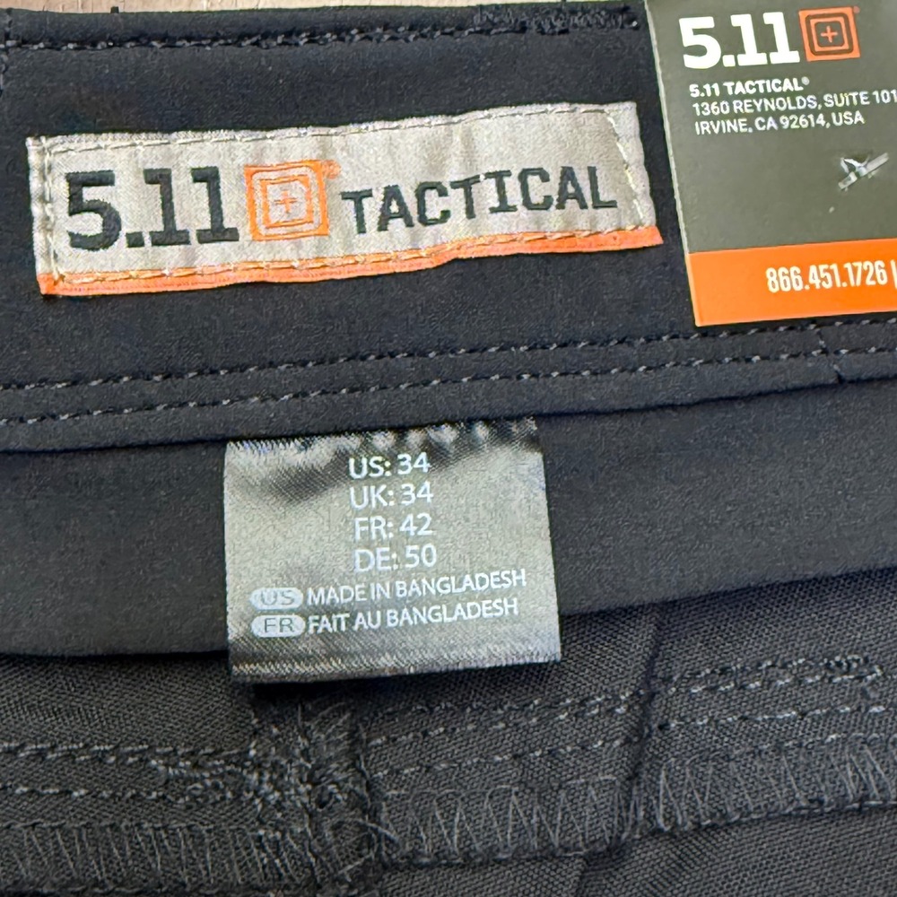 New 5.11 Tactical Apex Shorts Mens 34 Black Flex-Tac Cargo Utility Ripstop 73327 - Picture 5 of 10
